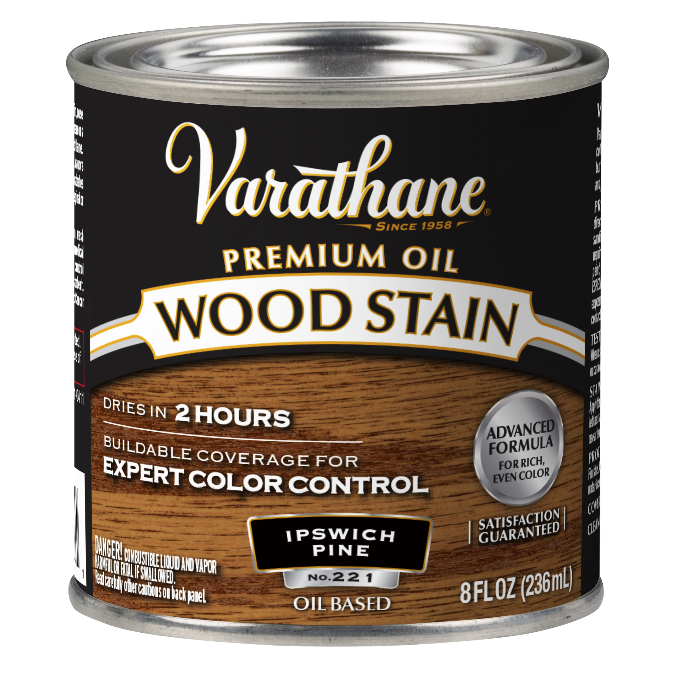 Varathane Premium Oil-Based Interior Wood Stain – Ipswich Pine, 8 fl oz