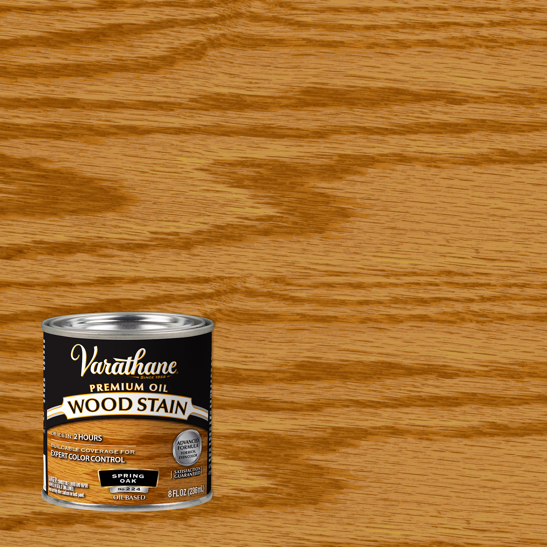Varathane Premium Oil-Based Interior Wood Stain – Spring Oak, 8 fl oz