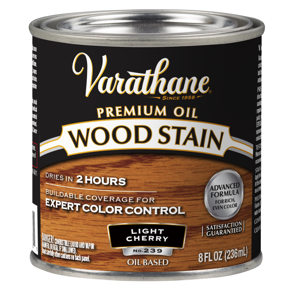 Varathane Premium Oil-Based Interior Wood Stain – Light Cherry, 8 fl oz
