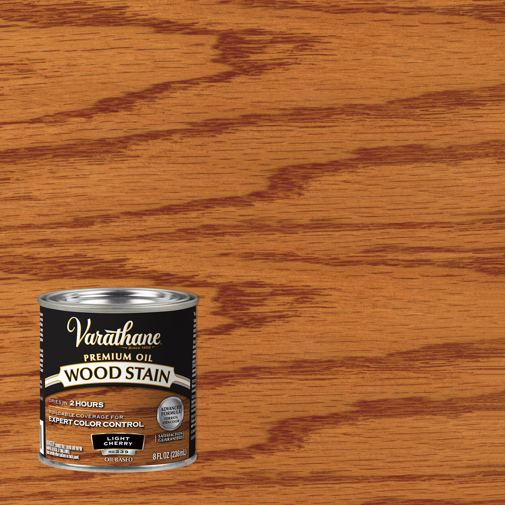 Varathane Premium Oil-Based Interior Wood Stain – Light Cherry, 8 fl oz