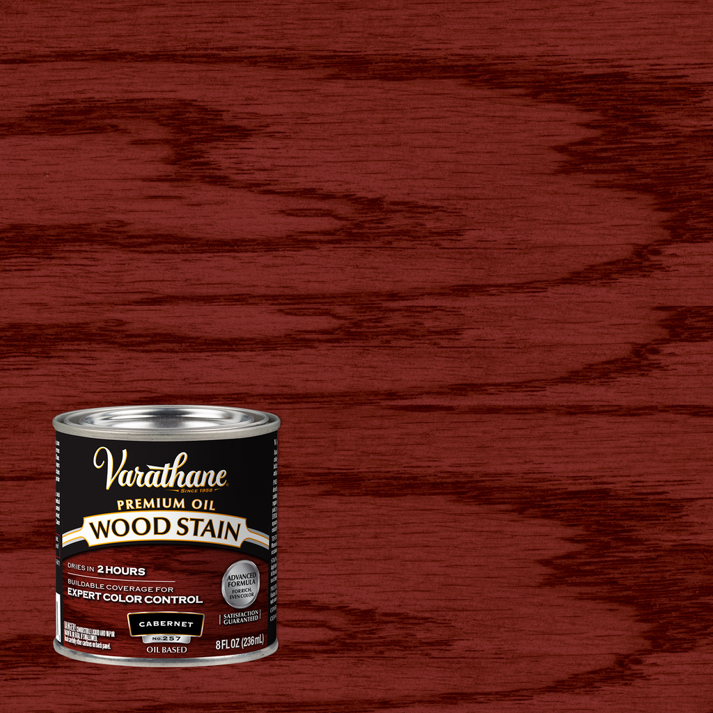 Varathane Premium Oil-Based Interior Wood Stain – Cabernet, 8 fl oz