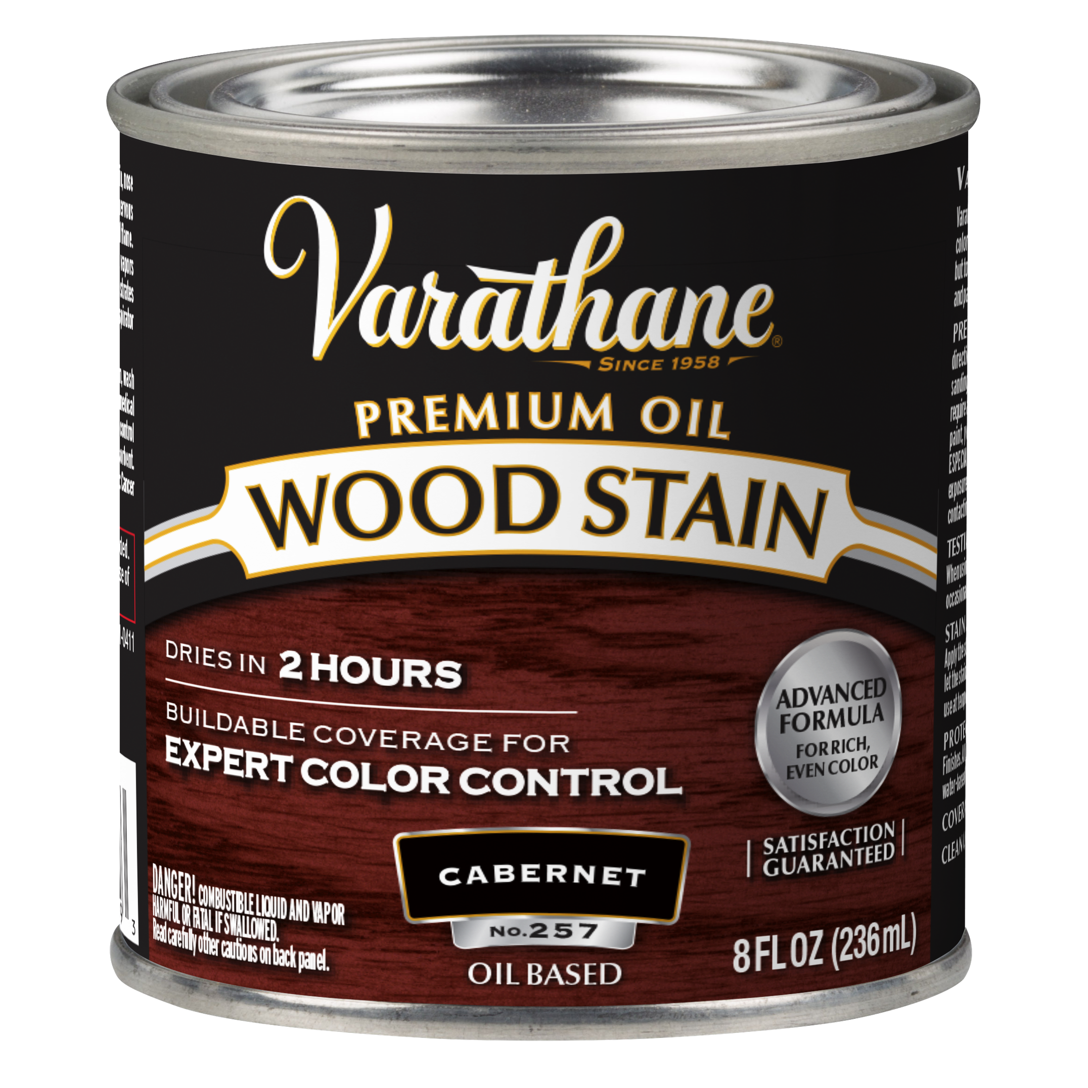Varathane Premium Oil-Based Interior Wood Stain – Cabernet, 8 fl oz