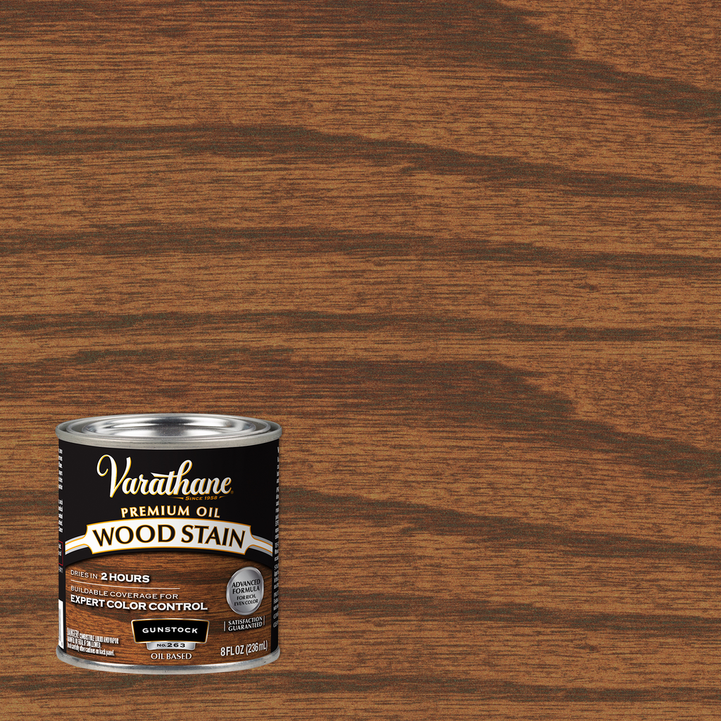 Varathane Premium Oil-Based Interior Wood Stain – Gunstock, 8 fl oz