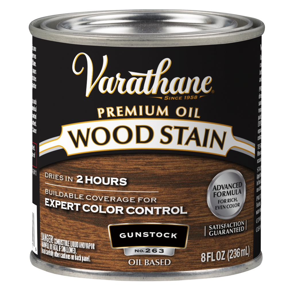 Varathane Premium Oil-Based Interior Wood Stain – Gunstock, 8 fl oz