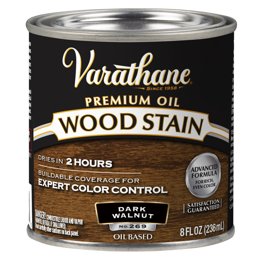 Varathane Premium Oil-Based Interior Wood Stain – Dark Walnut, 8 fl oz