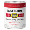 Rust-Oleum Stops Rust 7762502 Protective Enamel, Gloss Sunrise Red, 1 Quart