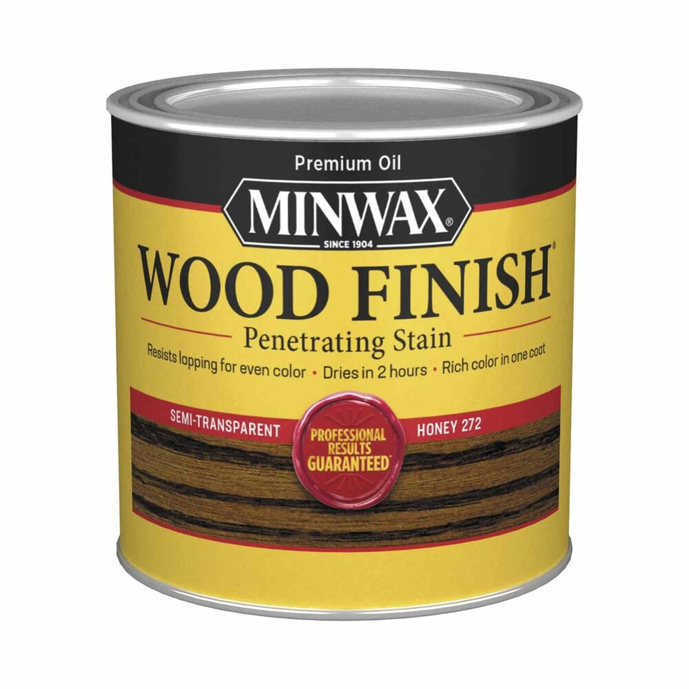 Minwax 22762 Wood Finish Penetrating Stain, Honey 272 – ½ Pint (Case of 4)