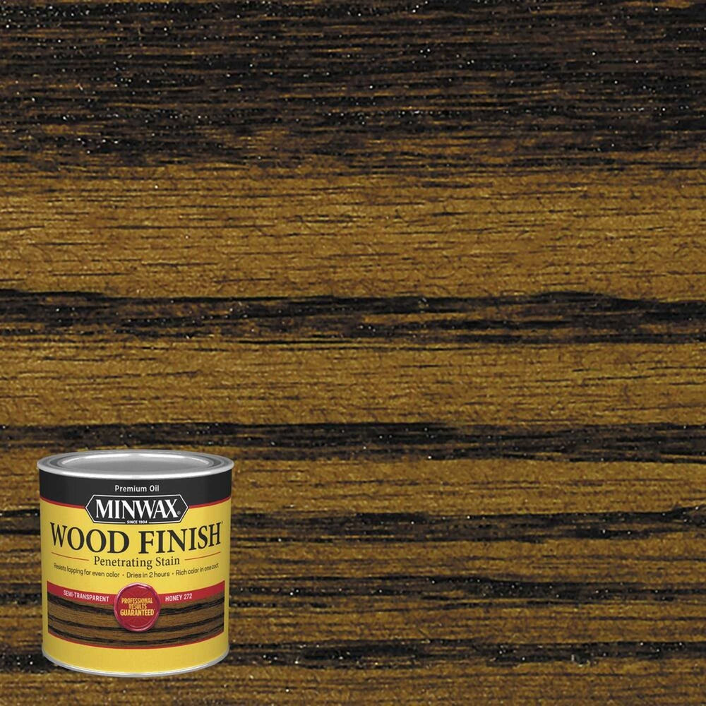 Minwax 22762 Wood Finish Penetrating Stain, Honey 272 – ½ Pint (Case of 4)