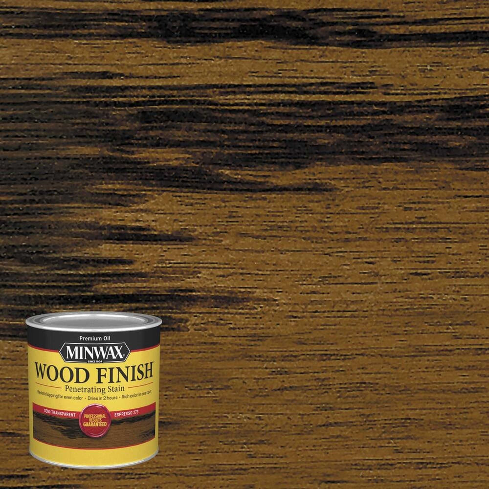 Minwax 22763 Wood Finish Penetrating Stain, Espresso 273 – ½ Pint (Case of 4)