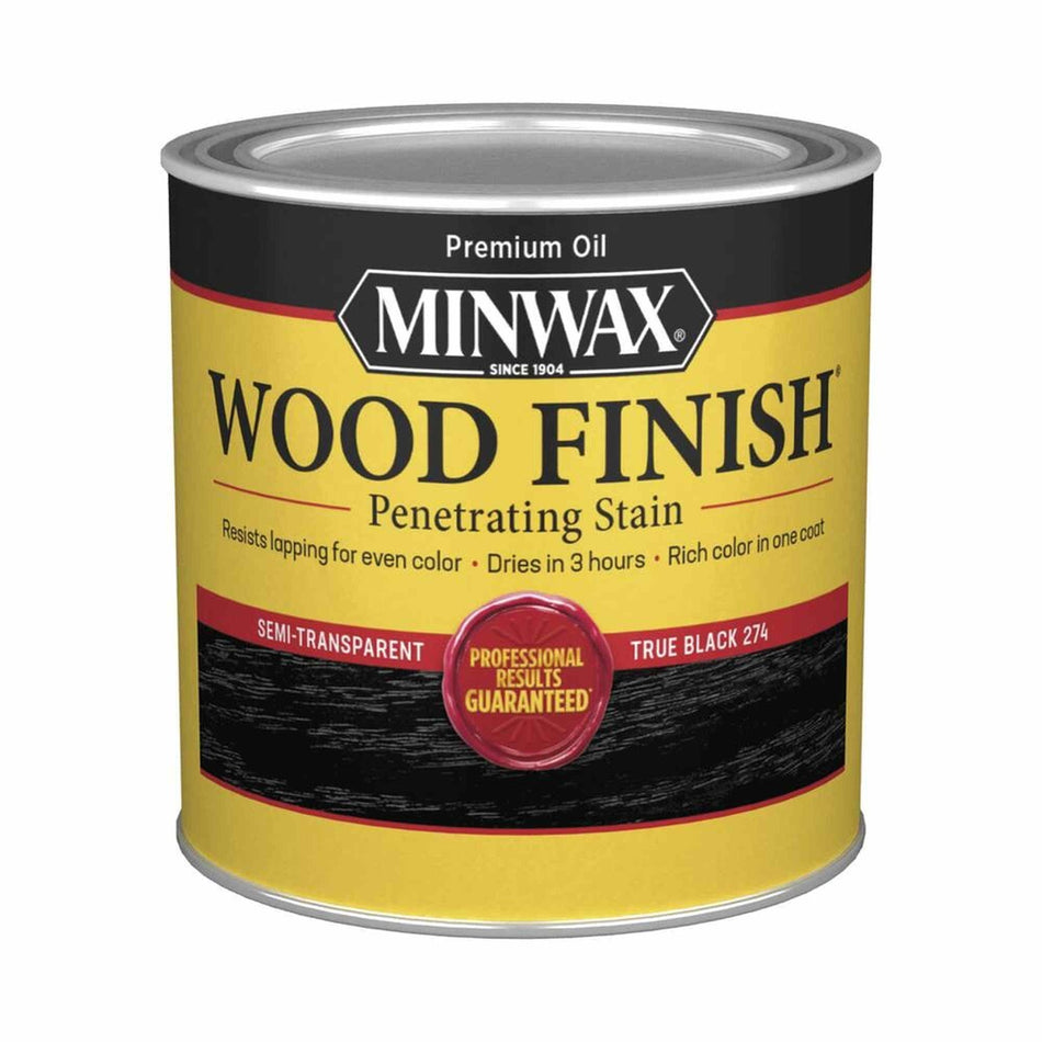 Minwax 22764 Wood Finish Penetrating Stain, True Black 274 – ½ Pint (Case of 4)