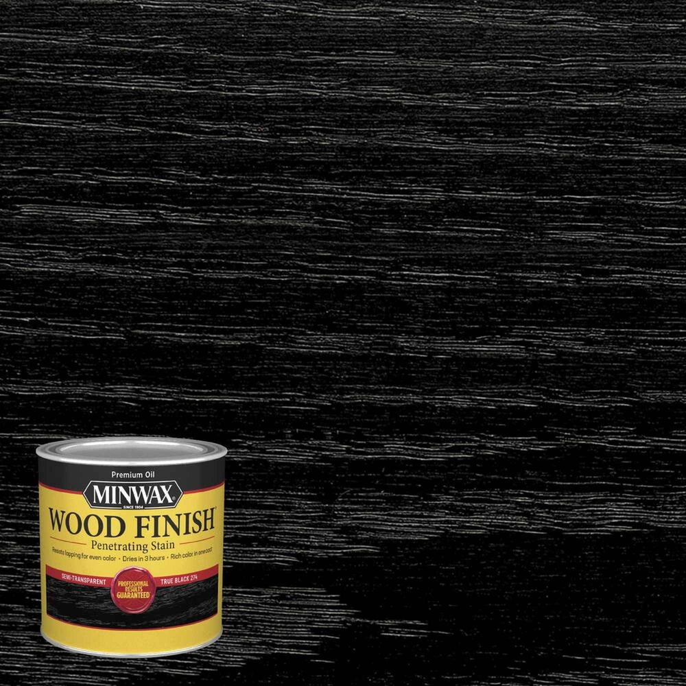 Minwax 22764 Wood Finish Penetrating Stain, True Black 274 – ½ Pint (Case of 4)