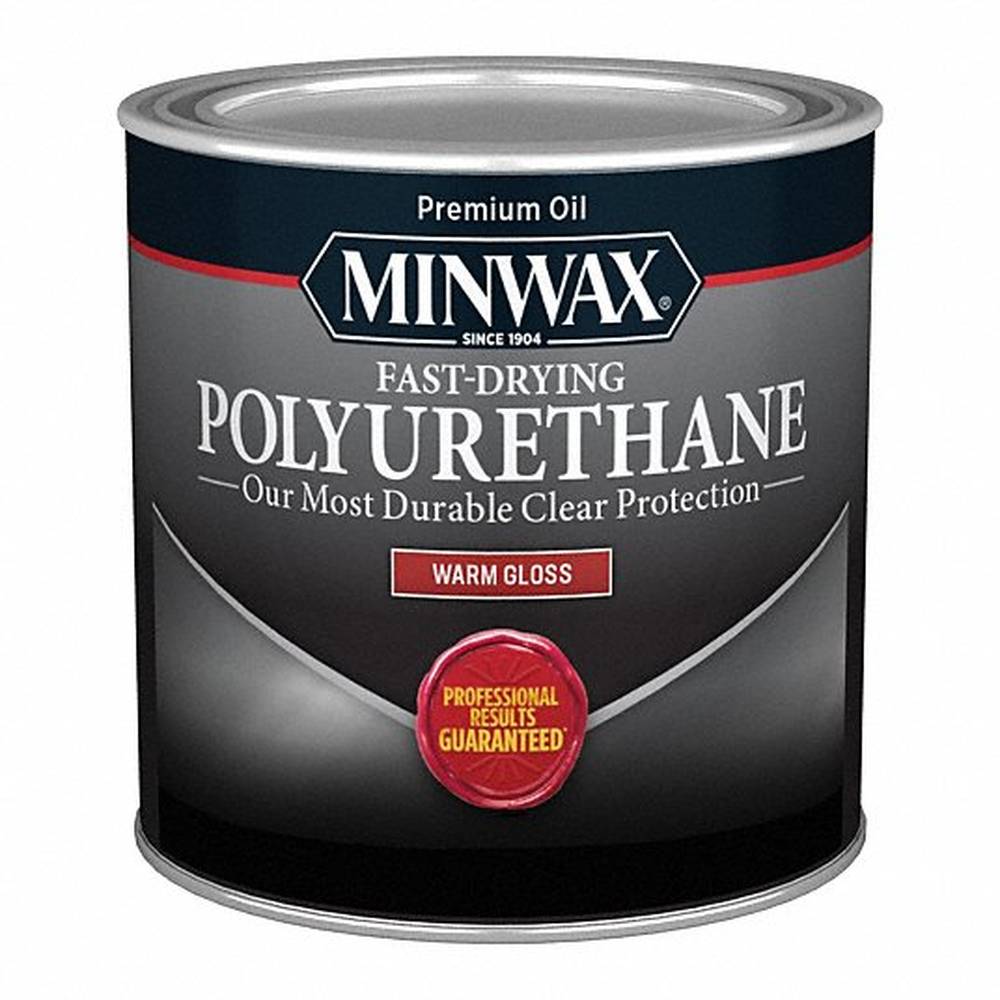 Minwax 230004444 Half Pint Clear Warm Gloss Fast-Drying Polyurethane