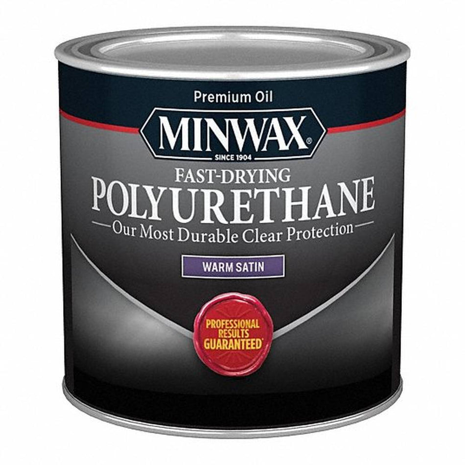 Minwax 230104444 Half Pint Clear Warm Satin Fast-Drying Polyurethane