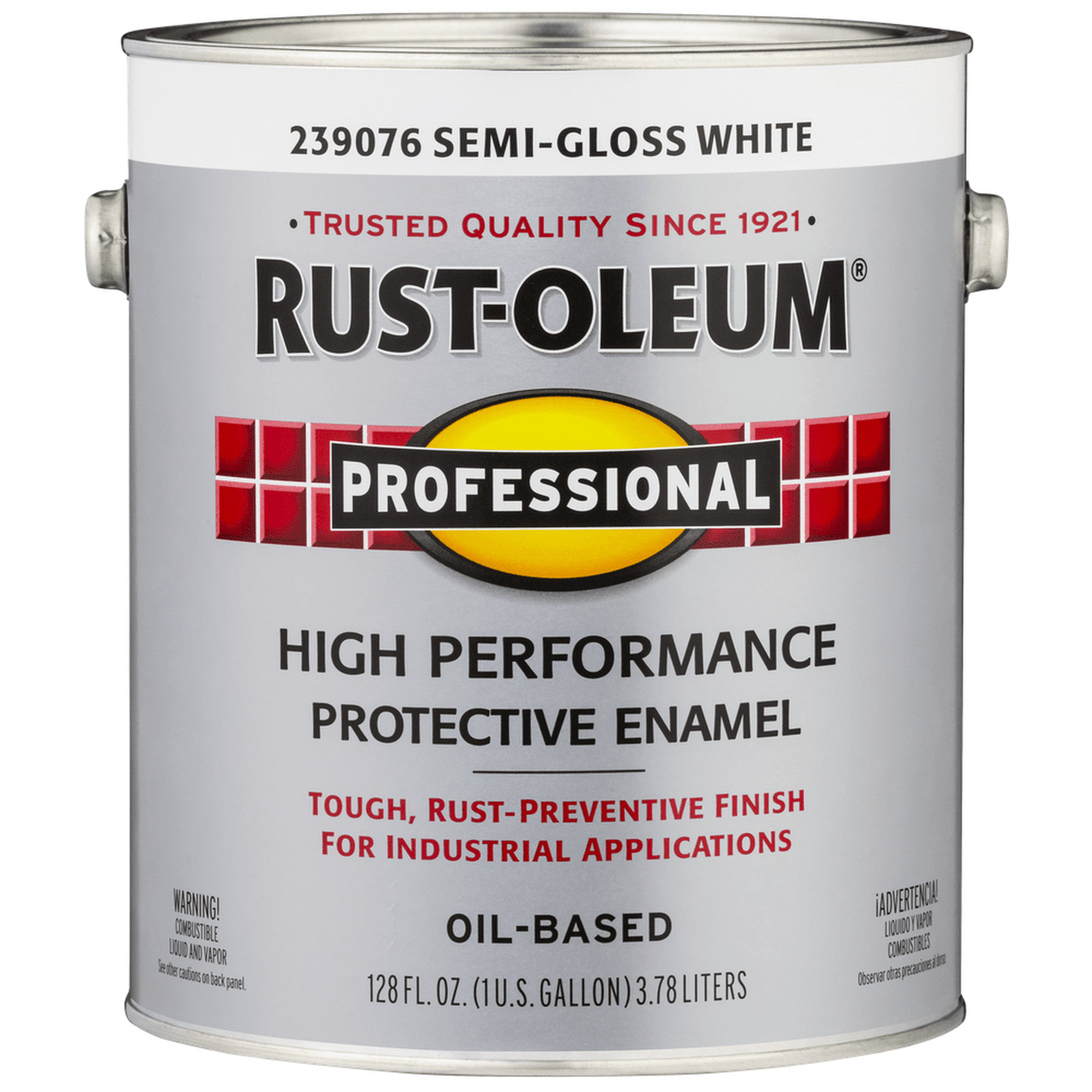 Rust-Oleum Professional 239076 High Performance Protective Enamel, Semi-Gloss White, 1 Gallon (Case of 2)