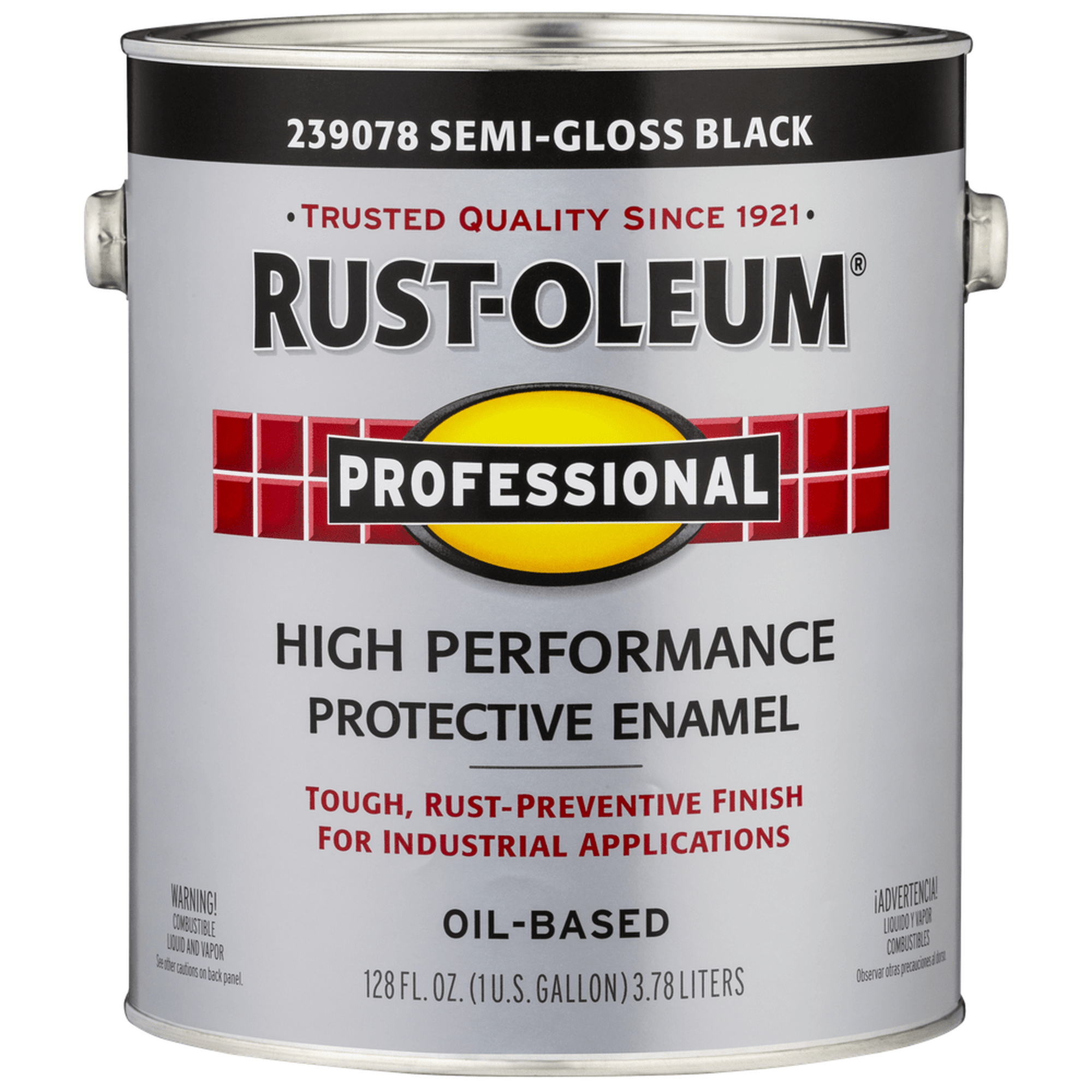 Rust-Oleum Professional 239078 High Performance Protective Enamel, Semi-Gloss Black, 1 Gallon (Case of 2)