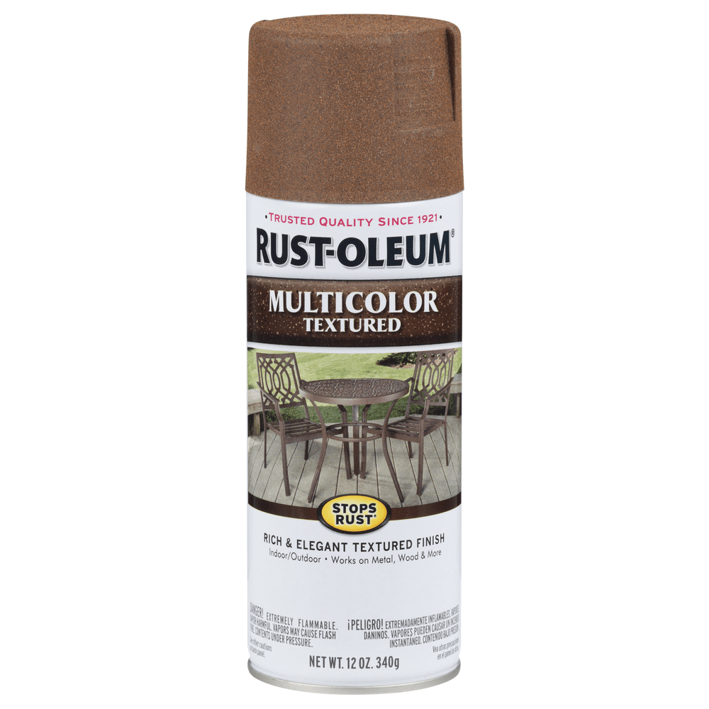 Rust-Oleum Stops Rust 239122 Multicolor Textured Spray, Rustic Umber, 12 oz.