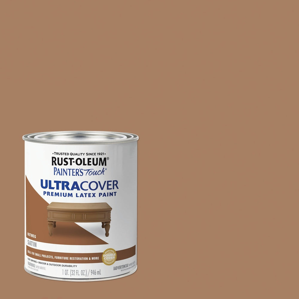 Rust-Oleum Painter's Touch 240284 1 Quart Satin Nutmeg Ultra Cover Premium Latex Paint
