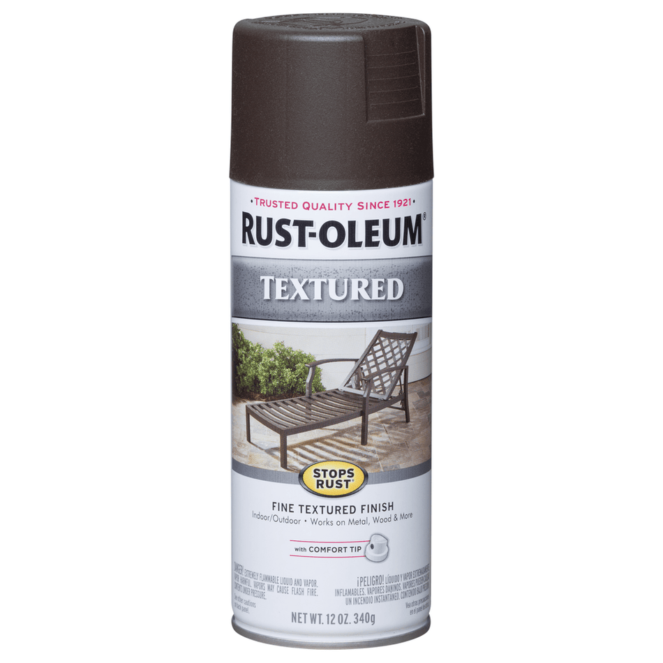 Rust-Oleum Stops Rust 241255 Textured Spray, Dark Brown, 12 oz.