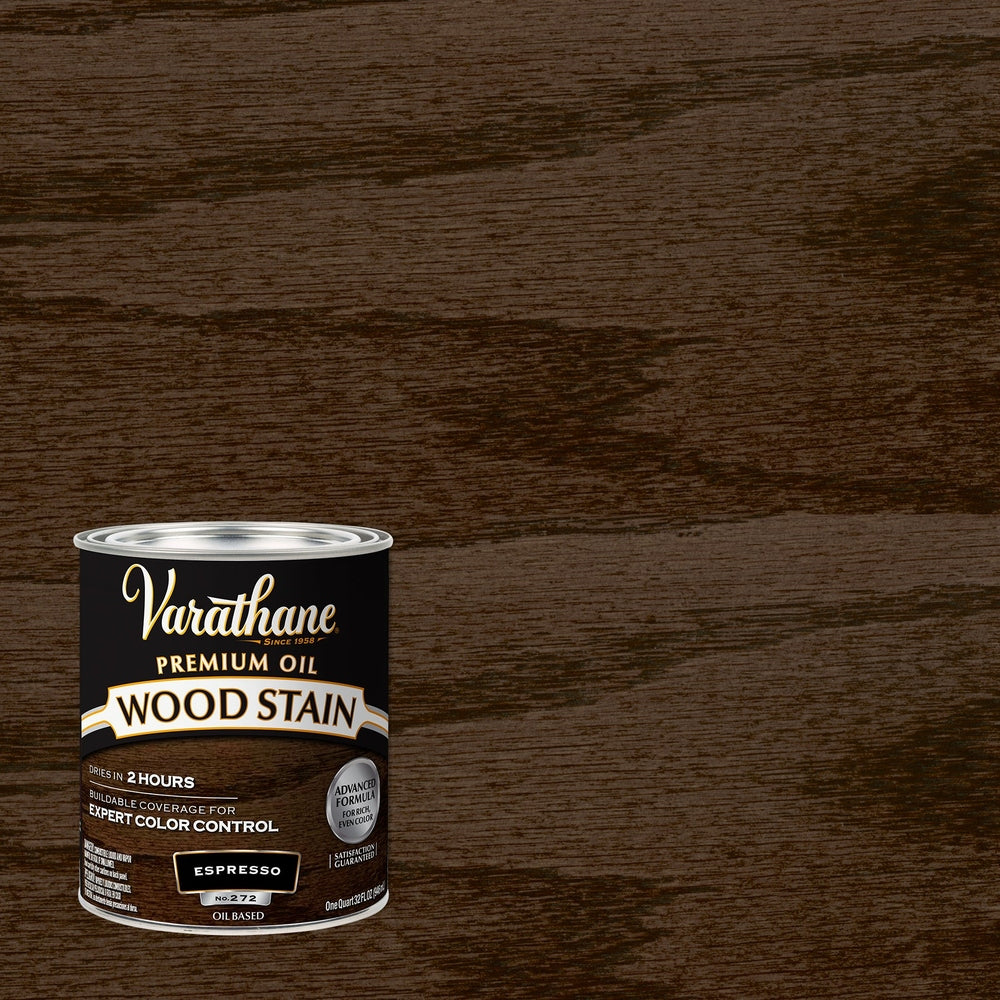 Rust-Oleum Varathane 241412H Premium Oil Wood Stain, 1 Quart, Espresso