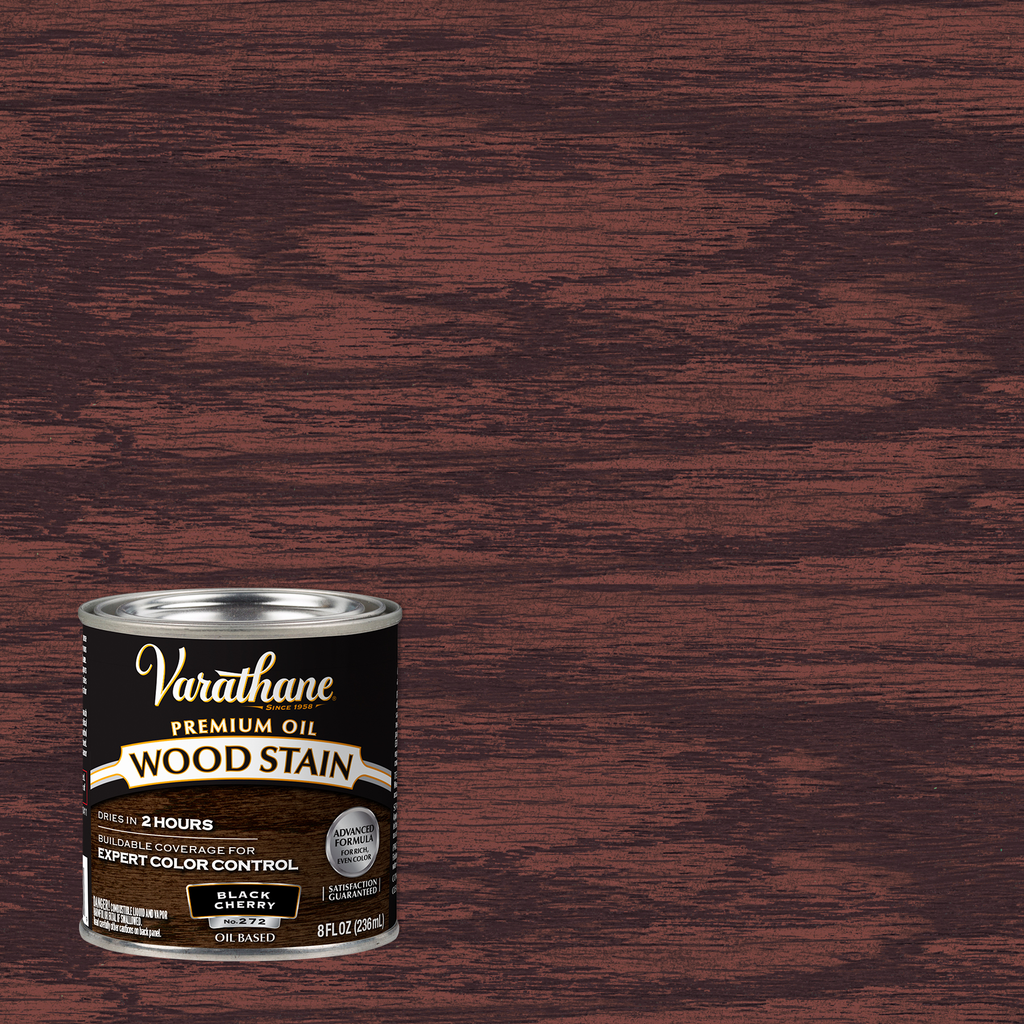 Varathane Premium Oil-Based Interior Wood Stain – Black Cherry, 8 fl oz