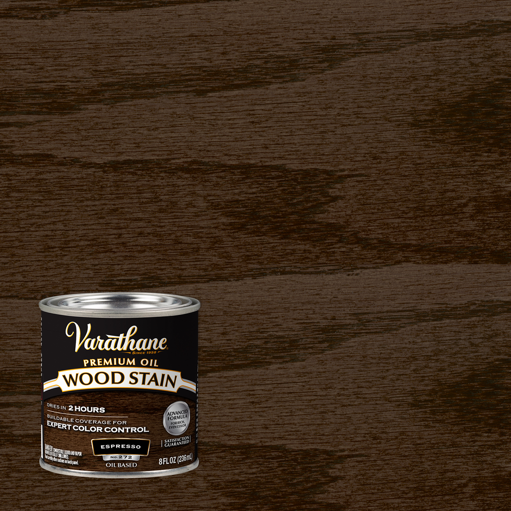 Varathane Premium Oil-Based Interior Wood Stain – Espresso, 8 fl oz