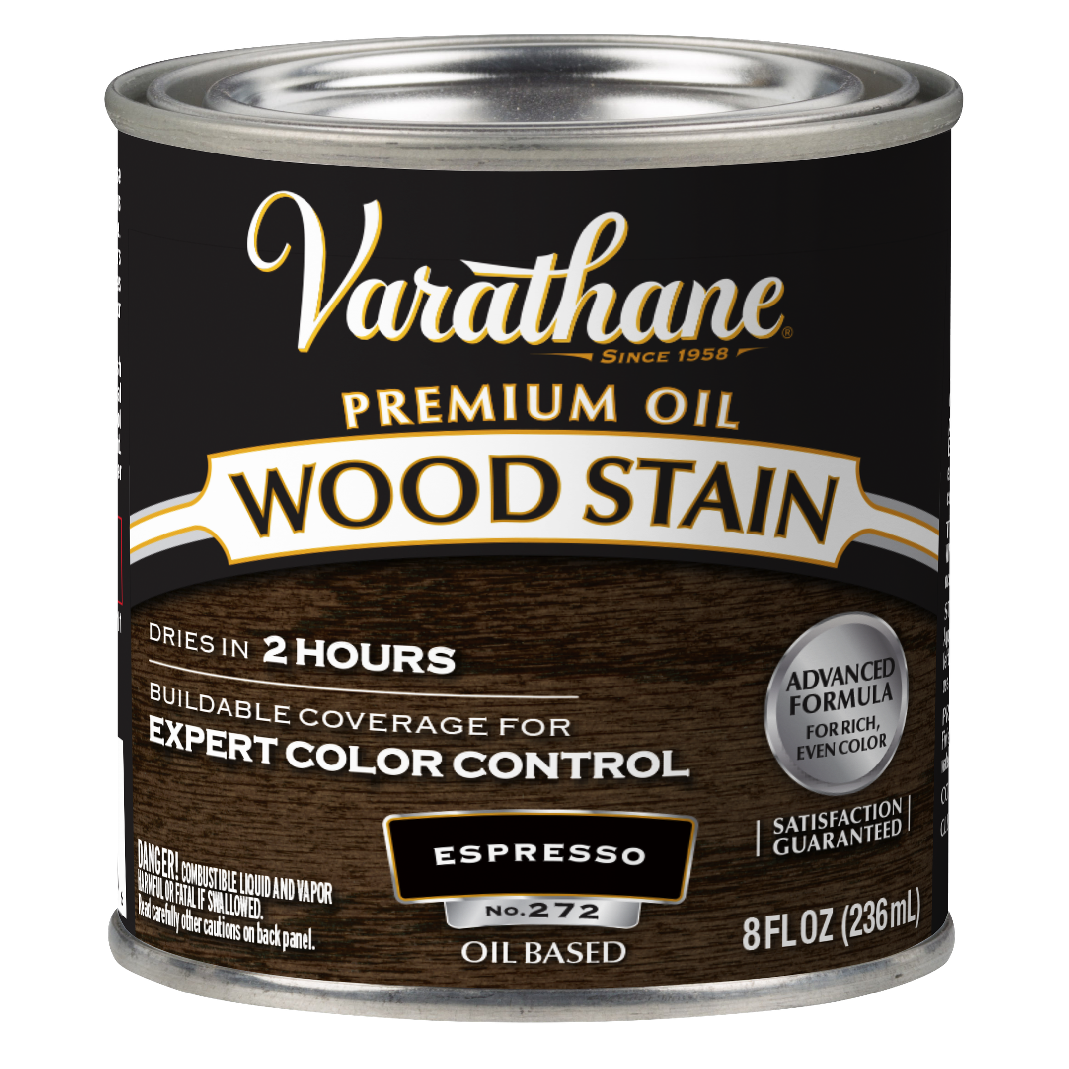 Varathane Premium Oil-Based Interior Wood Stain – Espresso, 8 fl oz