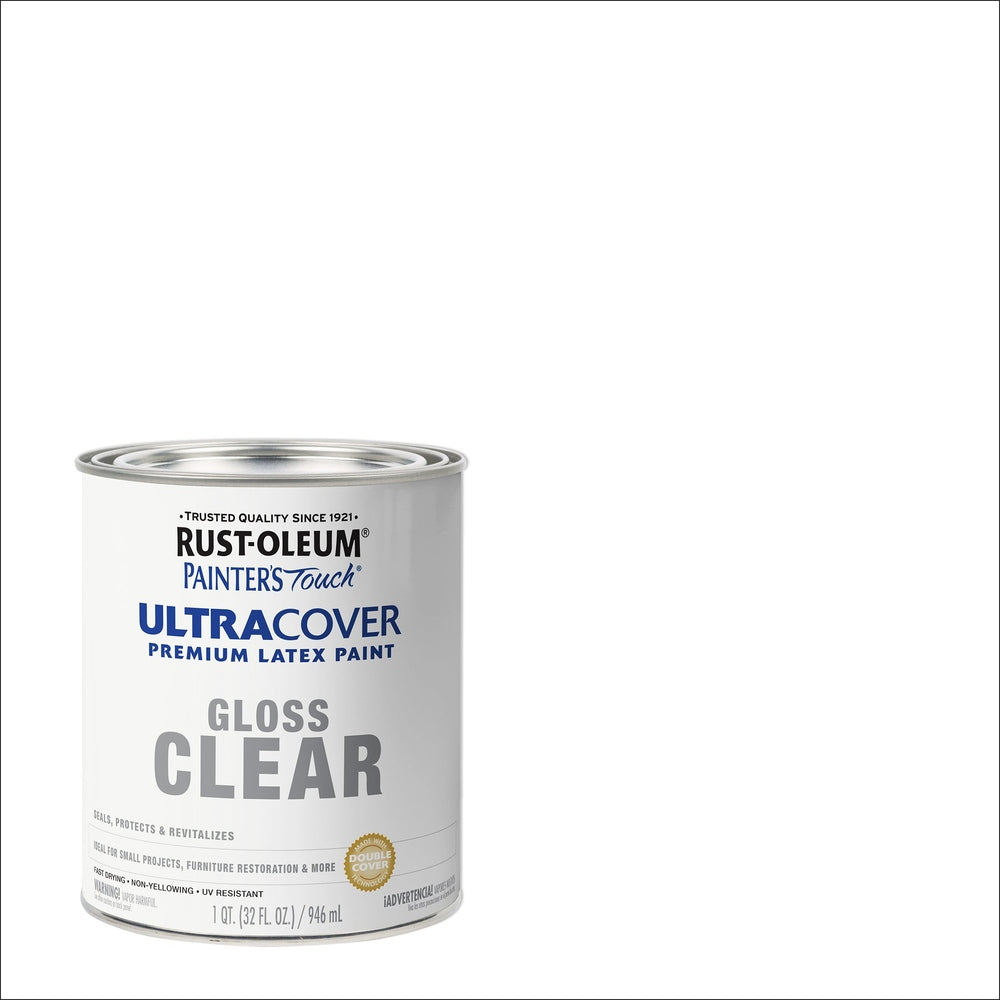 Rust-Oleum Painter's Touch 242057 1 Quart Gloss Clear Ultra Cover Premium Latex Paint