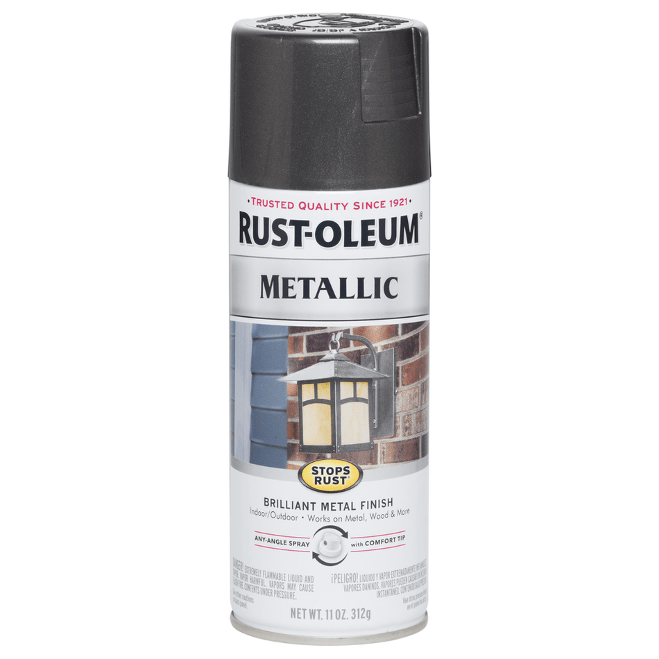 Rust-Oleum Stops Rust 244228 Metallic Spray, Charcoal, 11 oz.