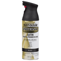 Rust-Oleum Universal 245197 Satin Paint & Primer In One Spray, Black, 12 oz.