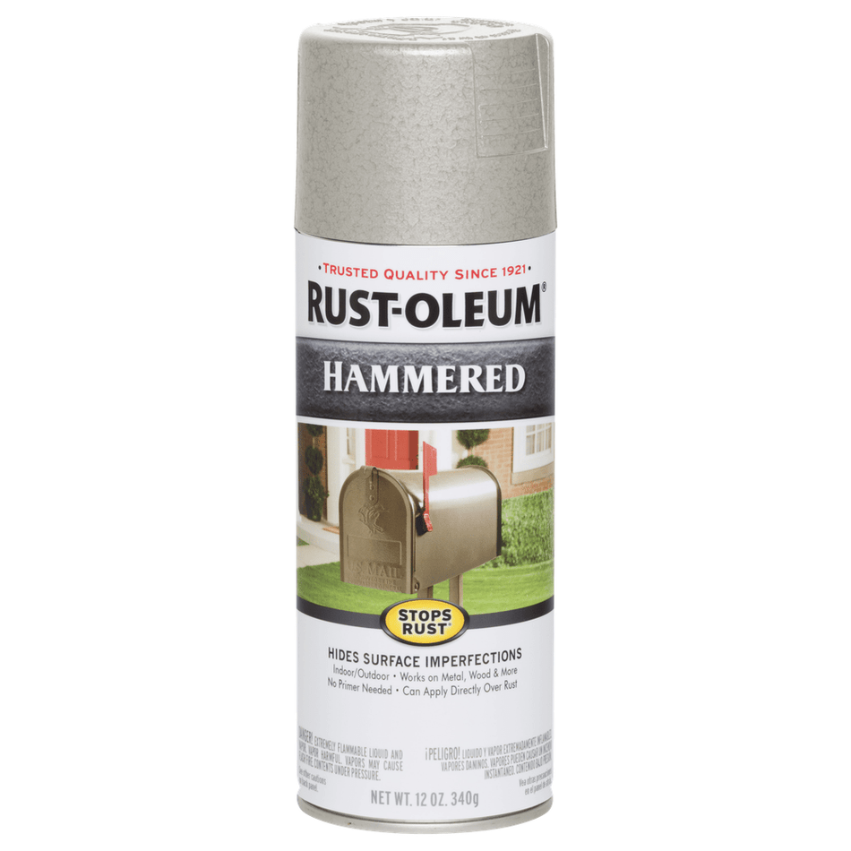 Rust-Oleum Stops Rust 248072 Hammered Spray, White, 12 oz.