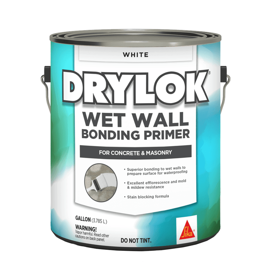 Sika 832398 Drylok Wet Wall Bonding Primer. White, 1 Gallon (Case of 2)