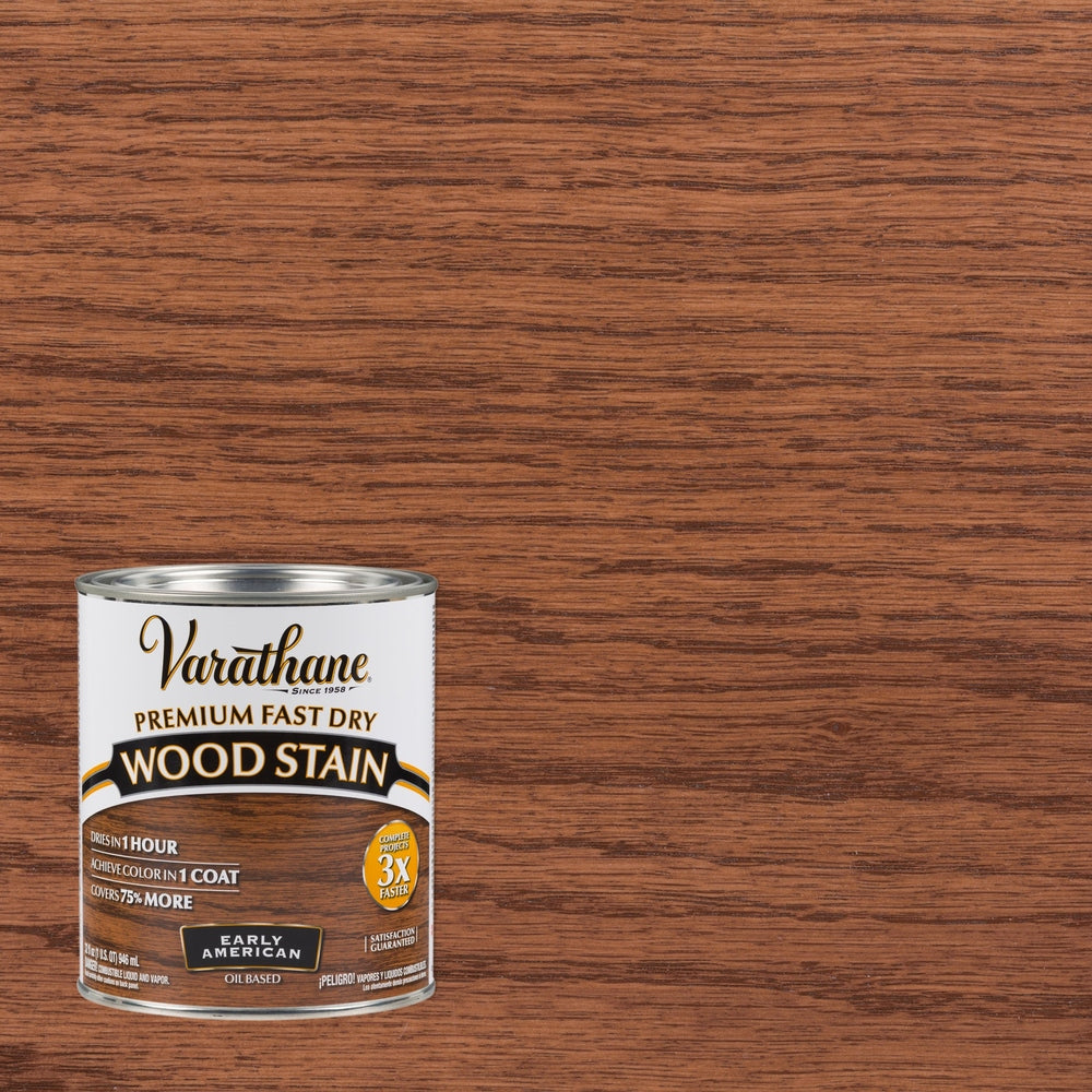 Rust-Oleum Varathane 262005 Premium Fast Dry Wood Stain, Early American, 1 Quart