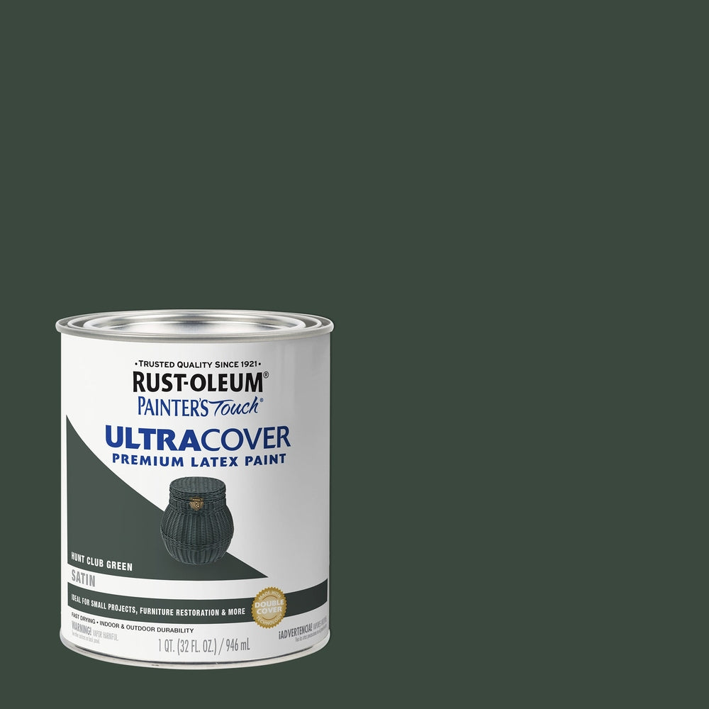 Rust-Oleum Painter's Touch 267334 1 Quart Satin Hunt Club Green Ultra Cover Premium Latex Paint