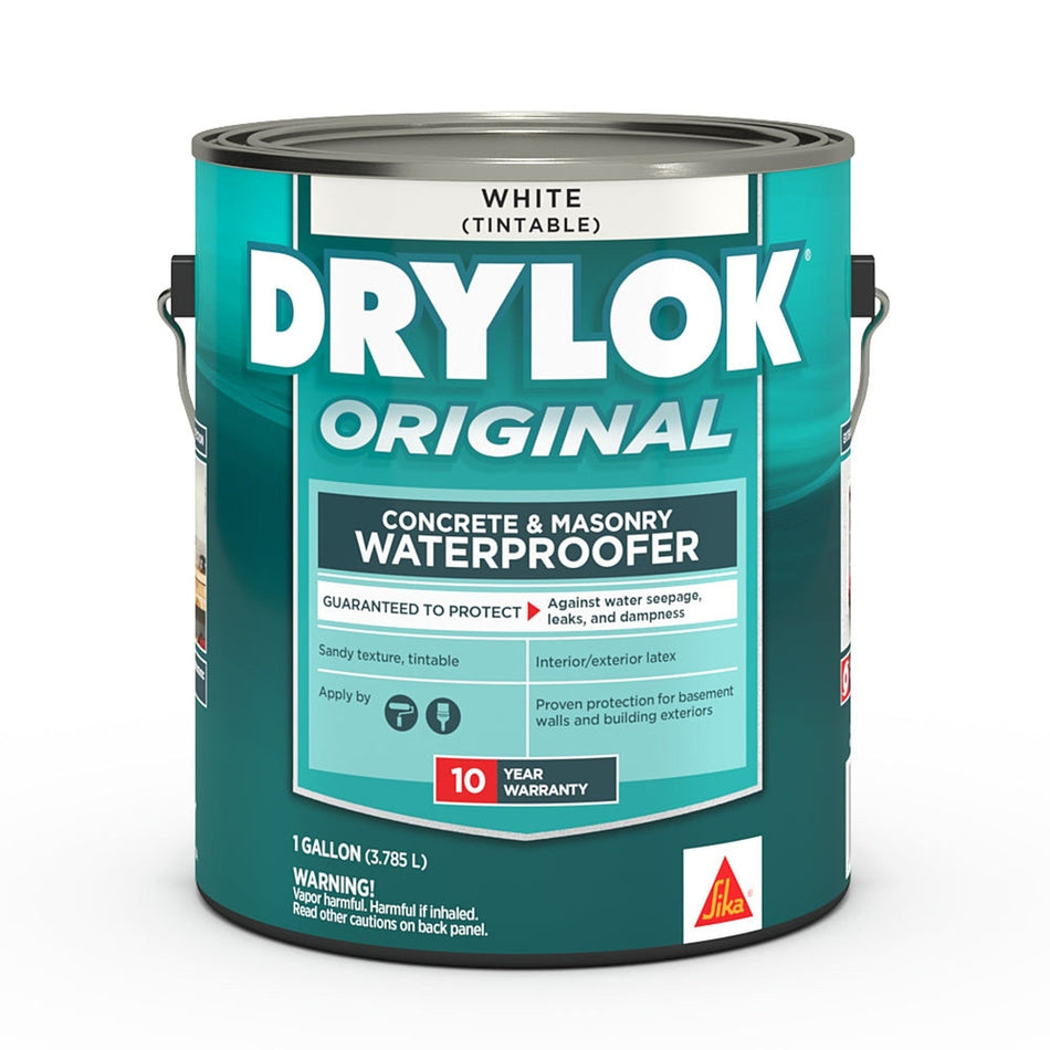 Sika 773383 Drylok Original Concrete & Masonry Waterproofer, White (Tintable), 1 Gallon (Case of 2)