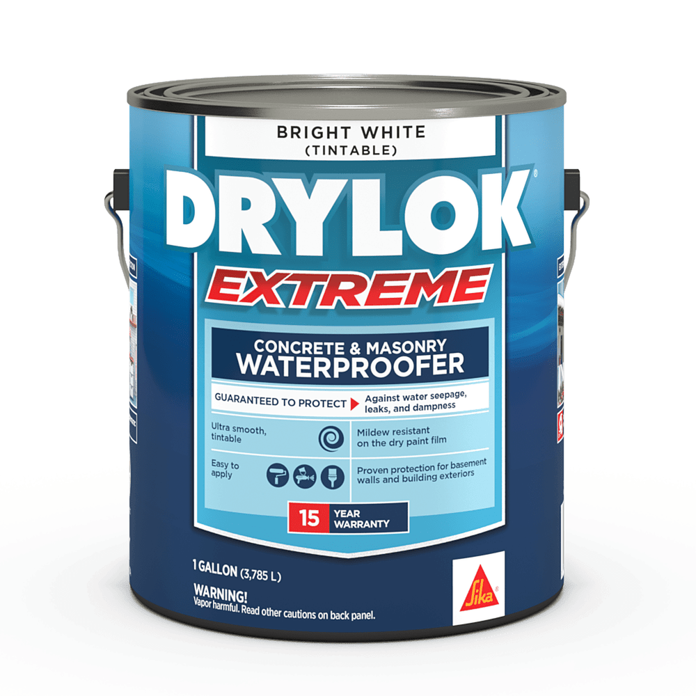Sika 831985 Drylok Extreme Concrete & Masonry Waterproofer, Bright White (Tintable), 1 Gallon (Case of 2)