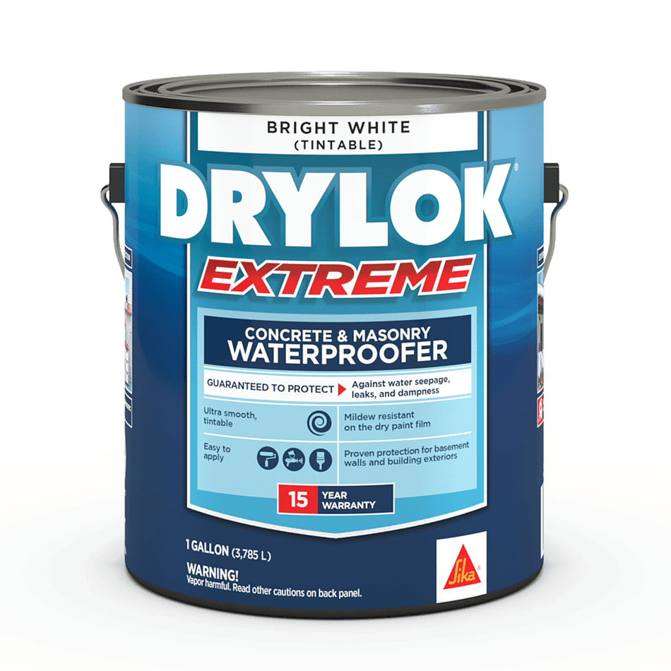 Sika 831985 Drylok Extreme Concrete & Masonry Waterproofer, Bright White (Tintable), 1 Gallon (Case of 2)