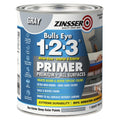 Rust-Oleum Zinsser 286258 Bulls Eye 1-2-3 Water-Base Primer, Gray, 1 Quart