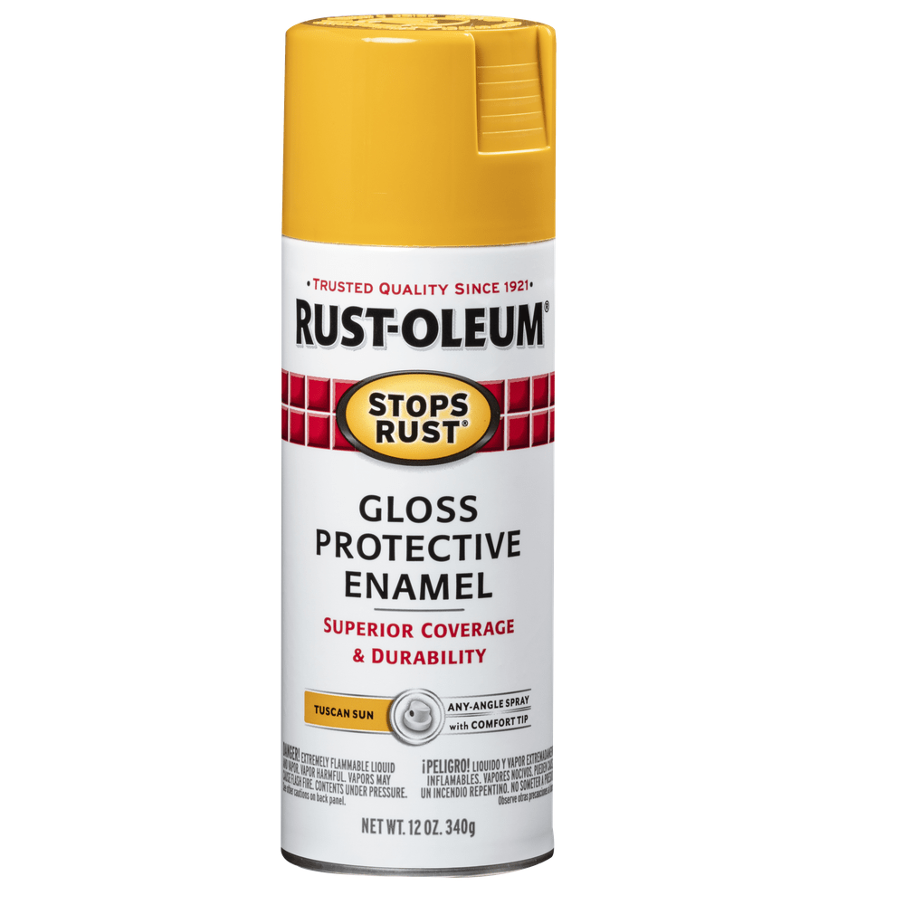 Rust-Oleum Stops Rust 298537 Protective Enamel Spray, Gloss Tuscan Sun, 12 oz.