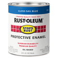 Rust-Oleum Stops Rust 7724502 Protective Enamel, Gloss Sail Blue, 1 Quart