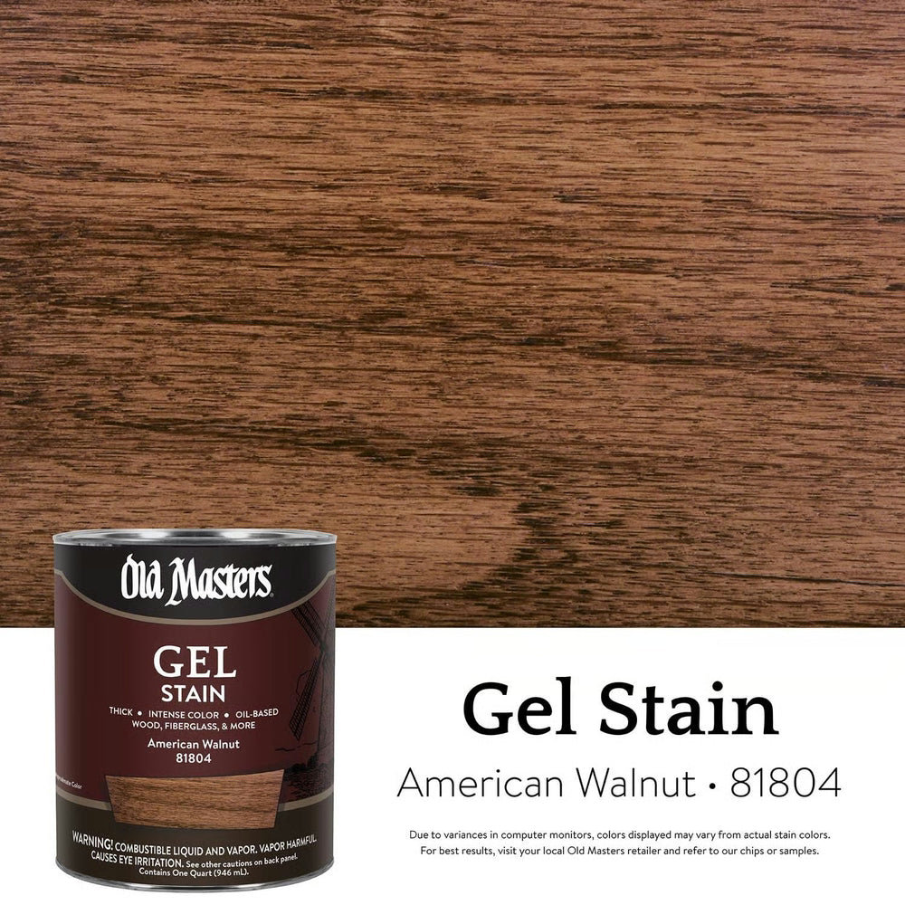 Old Masters 81804 Gel Stain, One Quart, American Walnut