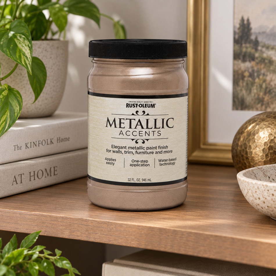 Rust-Oleum Metallic Accents Paint – Champagne – 1 Quart