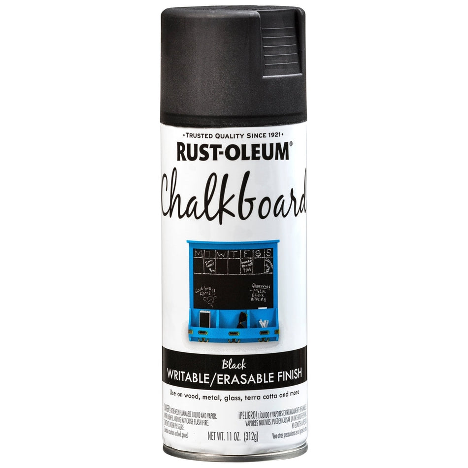 Rust-Oleum Specialty 301438 Chalkboard Writable/Erasable Finish Spray, Black, 11 oz.