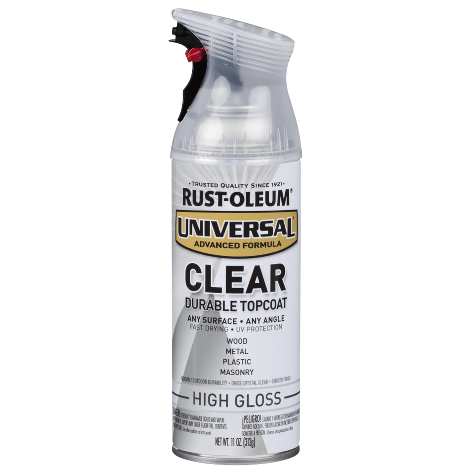Rust-Oleum Universal 302110 Clear Durable Topcoat, High Gloss, 11 oz.
