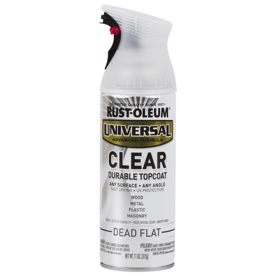 Rust-Oleum Universal 302151 Clear Durable Topcoat, Dead Flat, 11 oz.