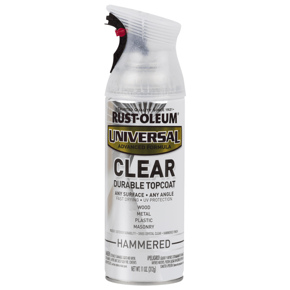 Rust-Oleum Universal 302153 Clear Durable Topcoat, Hammered, 11 oz.
