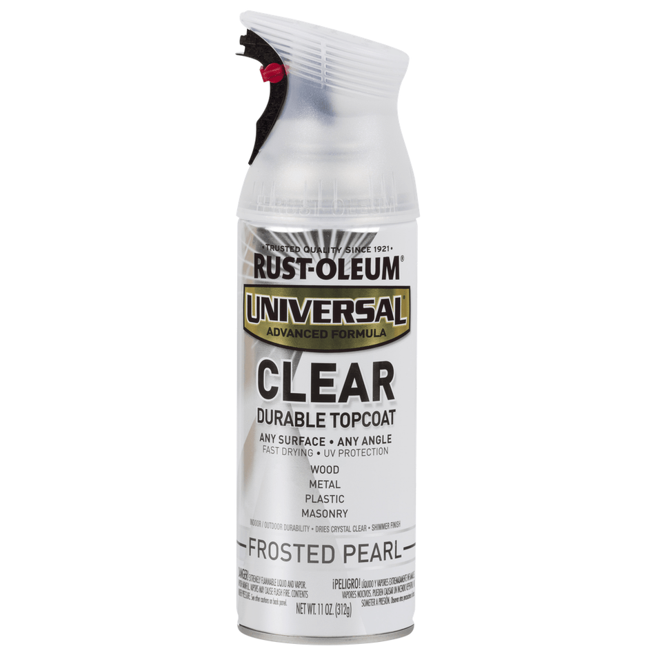 Rust-Oleum Universal 302155 Clear Durable Topcoat, Frosted Pearl, 11 oz.
