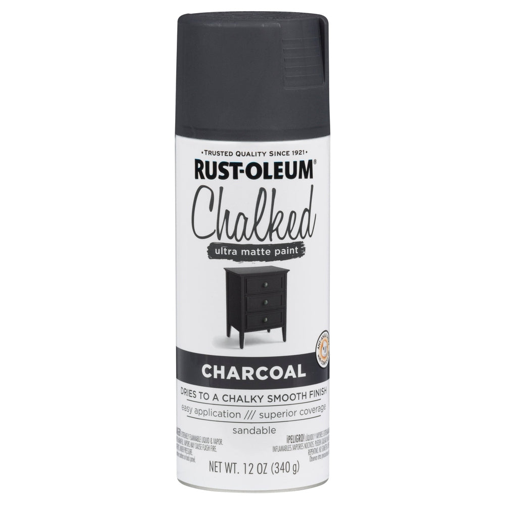 Rust-Oleum Chalked 302590 Ultra Matte Paint, Charcoal, 12 oz.