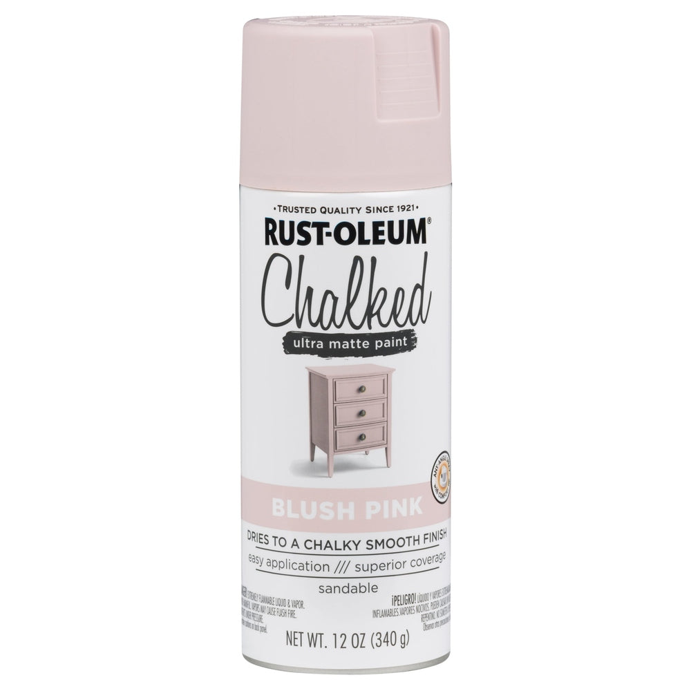 Rust-Oleum Chalked 302594 Ultra Matte Paint, Blush Pink, 12 oz.