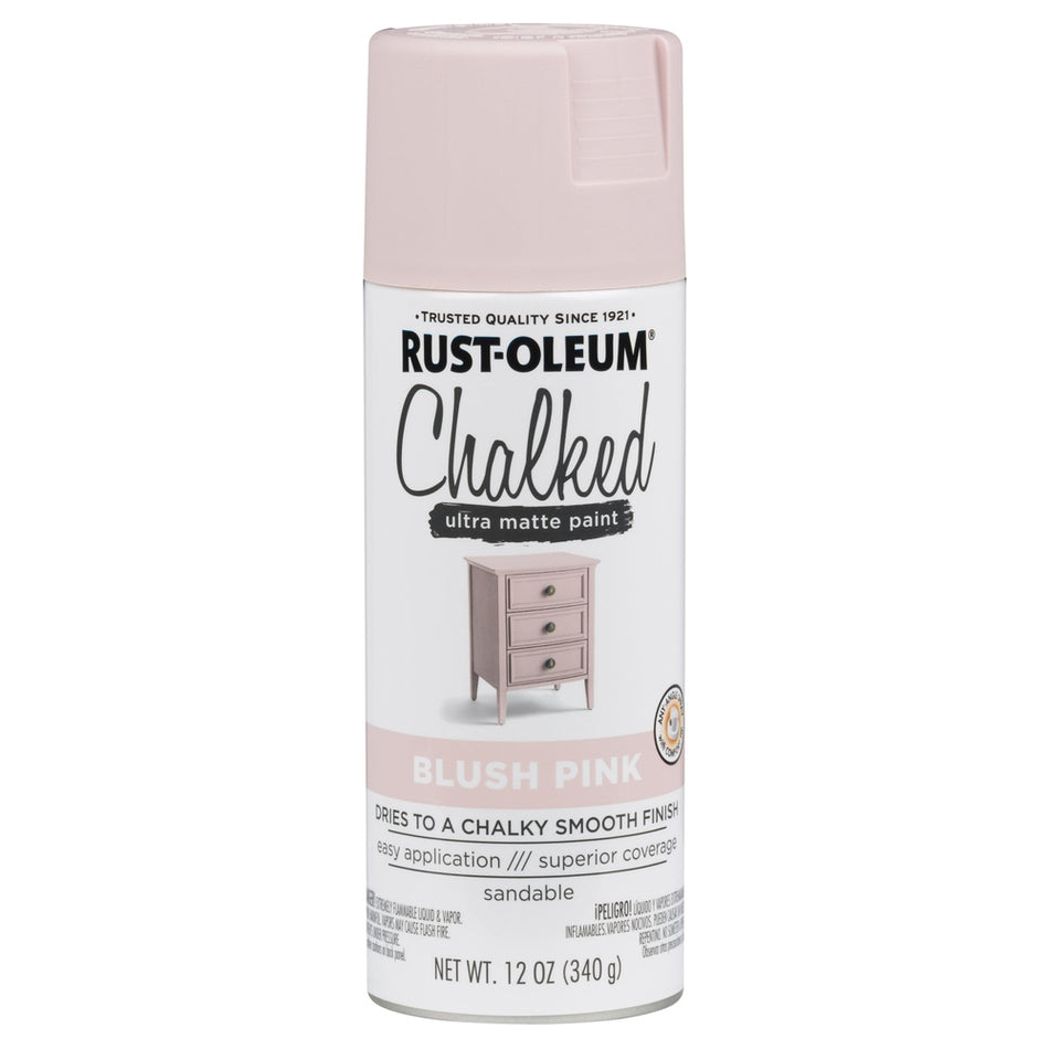 Rust-Oleum Chalked 302594 Ultra Matte Paint, Blush Pink, 12 oz.