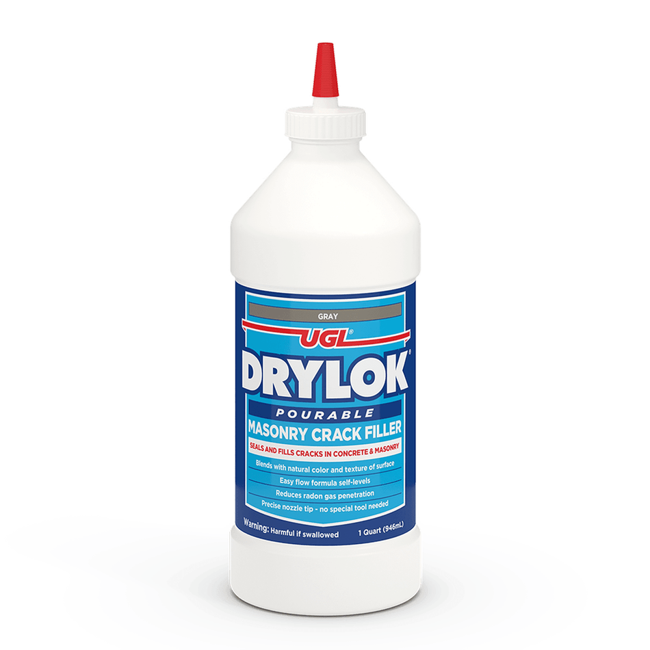 Sika 832428 Drylok Pourable Masonry Crack Filler, Gray, 1 Quart (Case of 6)